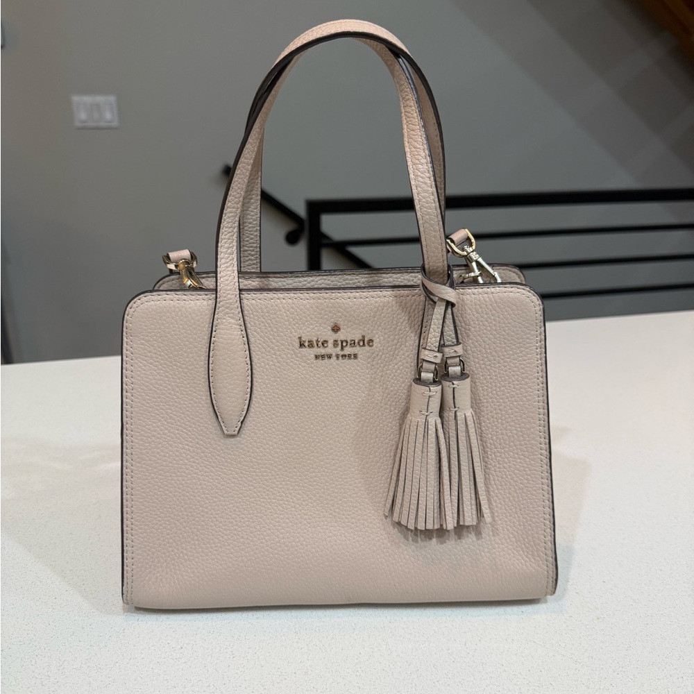 Kate Spade Cream Satchel with Gold Hardware